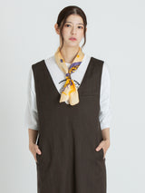 <シルクスカーフ65>コラージュフレームバンダナ