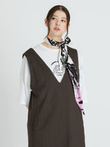 <ダイヤ型スカーフ>ドローペイズリー