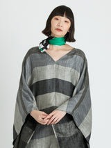 <シルクスカーフ65>ブロックペイズリー