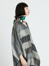 <シルクスカーフ65>ブロックペイズリー