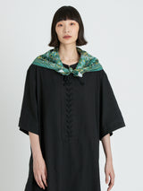 <シルクスカーフ65>コラージュカレイドバンダナ