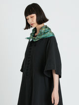 <シルクスカーフ65>コラージュカレイドバンダナ