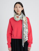 WOOL SILK W MUFFLER / HANGING FLOWER