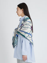 <ウールシルクストールヘリンボーン織120>タッセルストラップ