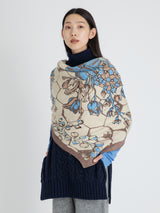 <ウールシルクストールヘリンボーン織120>フラワーベース