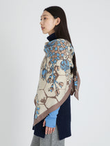 <ウールシルクストールヘリンボーン織120>フラワーベース