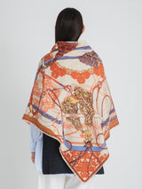 <ウールシルクストールヘリンボーン織120>タッセルストラップ