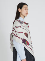 <ウールシルクストールヘリンボーン織120>ブレードタッセル