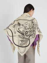 <ウールシルクストールヘリンボーン織120>バブル