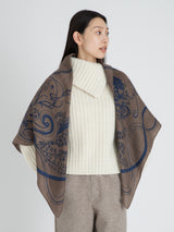 <ウールシルクストールヘリンボーン織120>バブル