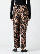 <ロングパンツ>ドット×レオパード