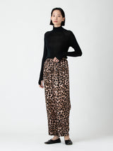 <ロングパンツ>ドット×レオパード
