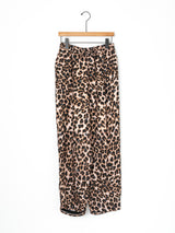 <ロングパンツ>ドット×レオパード