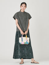 <帆布トートバッグS>ペイントフラワー