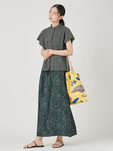 REVERSIBLE PRINT TOTE BAG L / SHELL