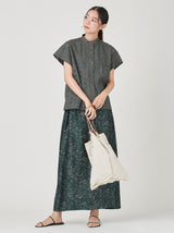 REVERSIBLE PRINT TOTE BAG L / SHELL