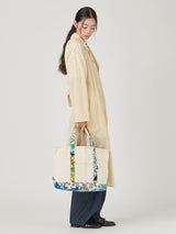 <帆布トートバッグL>バタフライドローバンダナ