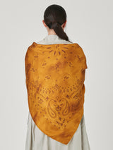 <シルクスカーフ108>ヴィンテージプリントA-2バンダナ