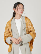 <シルクスカーフ108>ヴィンテージプリントA-2バンダナ