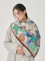 COTTON SILK STOLE 120 / JUNGLE FRUITS