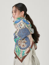 COTTON SILK STOLE 120 / JUNGLE FRUITS