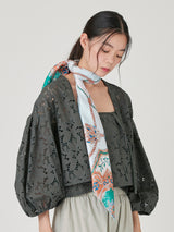 SILK SCARF 88 / VINTAGE TASSEL