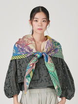 <コットンシルクストール120>フラミンゴ