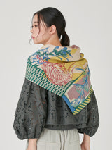 <コットンシルクストール120>フラミンゴ