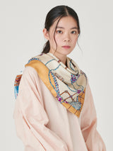 SILK SCARF 88 / VINTAGE TASSEL