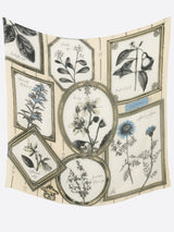 COTTON SILK STOLE 120 / FRAME FLOWER