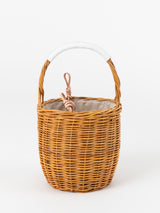 BASKET BAG / LEATHER HANDLE