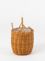 BASKET BAG / LEATHER HANDLE