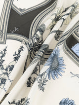 SILK SCARF 88 / FRAME FLOWER