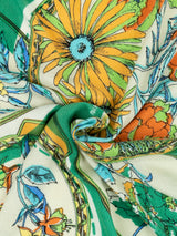 <ウールシルクストールヘリンボーン織120>コラージュサークルフラワー