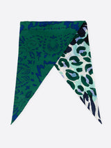 <ダイヤ型スカーフ>コラージュレオパード