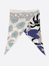 <ダイヤ型スカーフ>ペイントフラワー