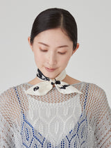 <シルクスカーフ40>フレームペイズリーバンダナ