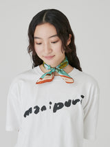 SILK SCARF 40 / COLLAGE FLOWER BALLOON