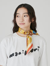 <シルクスカーフ65>コラージュアンティークフラワー