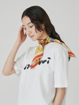 <シルクスカーフ65>コラージュアンティークフラワー