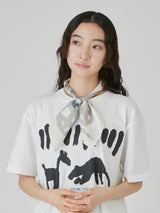 <シルクスカーフ65>ビッグレオパード