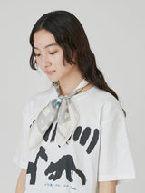 <シルクスカーフ65>ビッグレオパード