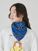 <シルクスカーフ65>デコラティブバンダナ