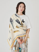 LINEN MIX STOLE 120 / SHELL