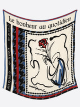 WOOL SILK STOLE HERRINGBONE WEAVE 120 / POETIC