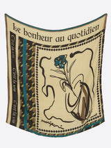 WOOL SILK STOLE HERRINGBONE WEAVE 120 / POETIC