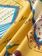 WOOL SILK STOLE HERRINGBONE WEAVE 120 / TIMBLE