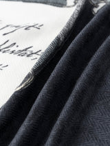 WOOL SILK STOLE HERRINGBONE WEAVE 120 / CRESTBELT