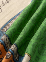 WOOL SILK STOLE HERRINGBONE WEAVE 120 / CRESTBELT