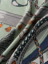 WOOL SILK STOLE HERRINGBONE WEAVE 120 / RIBBON HERNESS